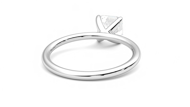 Taylor & Hart Demure Asscher Engagement Ring 360 degree image 14