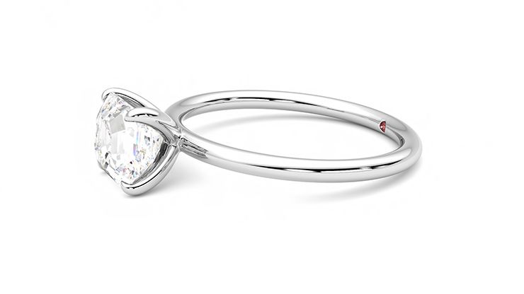 Taylor & Hart Demure Asscher Engagement Ring 360 degree image 22