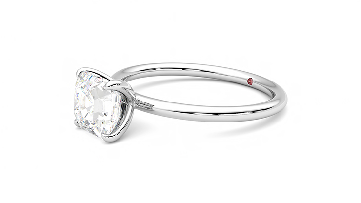 Taylor & Hart Demure Asscher Engagement Ring 360 degree image 23