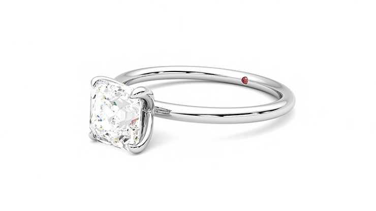 Taylor & Hart Demure Asscher Engagement Ring 360 degree image 24