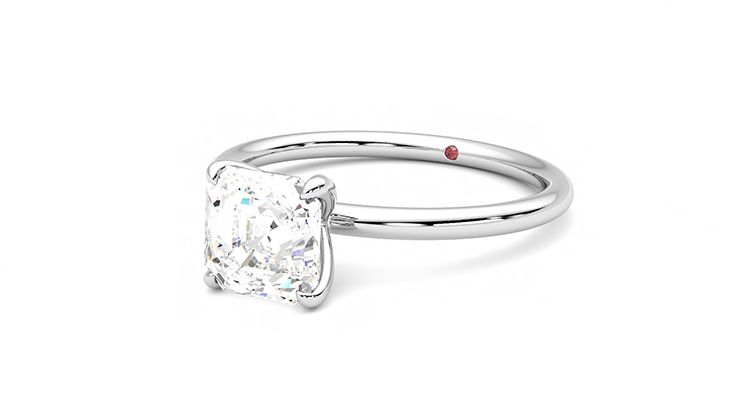 Taylor & Hart Demure Asscher Engagement Ring 360 degree image 25