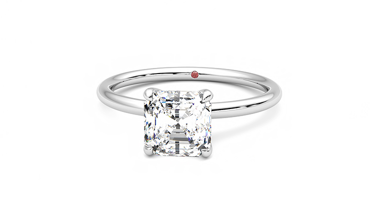 Taylor & Hart Demure Asscher Engagement Ring 360 degree image 28