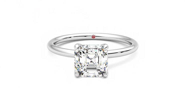 Taylor & Hart Demure Asscher Engagement Ring 360 degree image 29