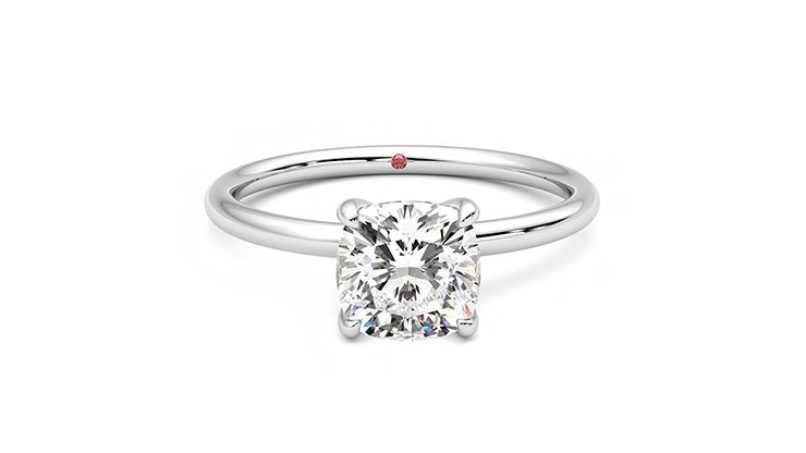 Taylor & Hart Demure Cushion Engagement Ring 360 degree image 1