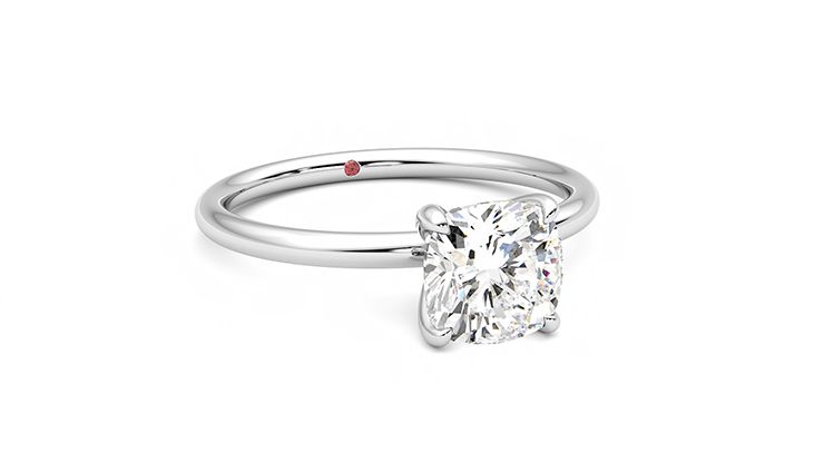 Taylor & Hart Demure Cushion Engagement Ring 360 degree image 4