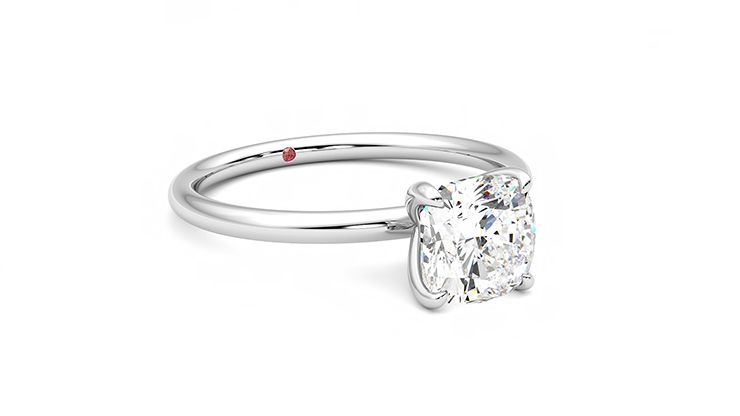 Taylor & Hart Demure Cushion Engagement Ring 360 degree image 5