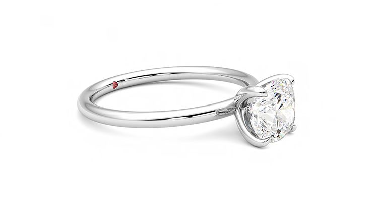 Taylor & Hart Demure Cushion Engagement Ring 360 degree image 7