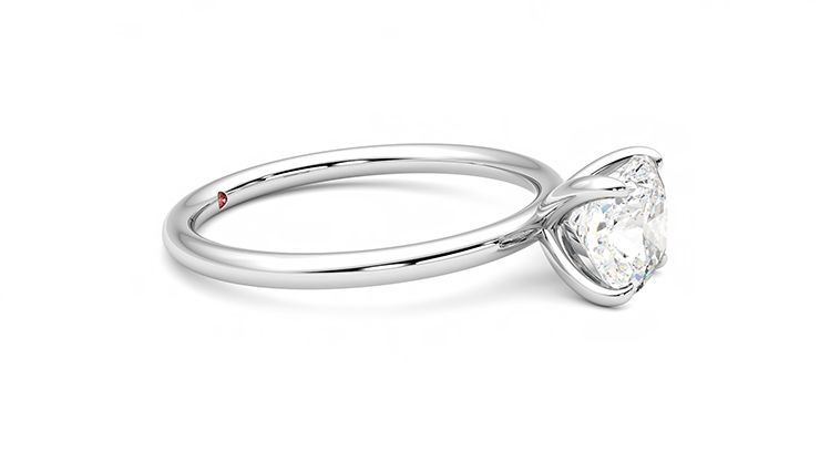 Taylor & Hart Demure Cushion Engagement Ring 360 degree image 8