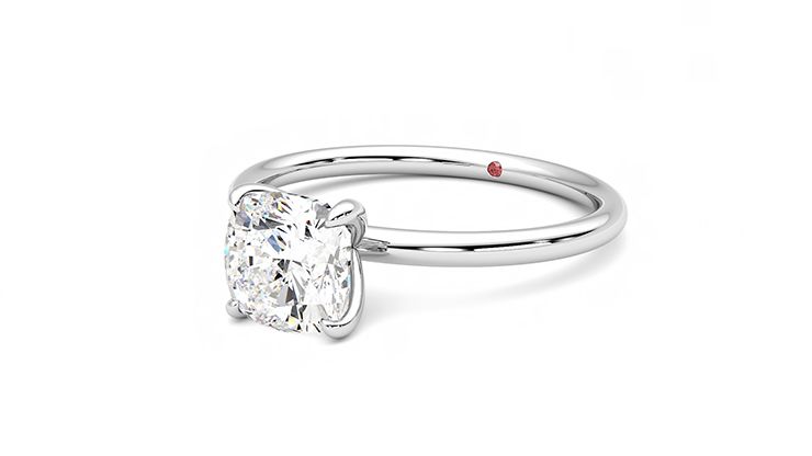 Taylor & Hart Demure Cushion Engagement Ring 360 degree image 25