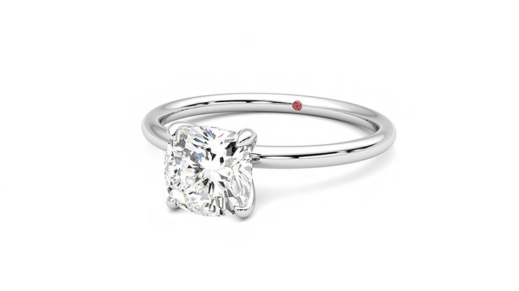 Taylor & Hart Demure Cushion Engagement Ring 360 degree image 26