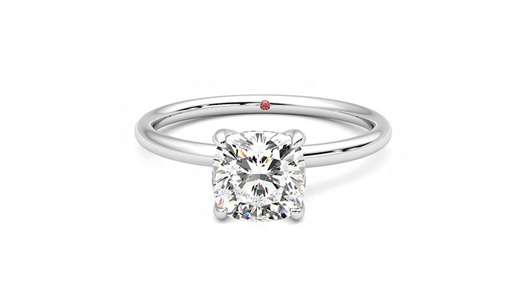 Taylor & Hart Demure Cushion Engagement Ring 360 degree image 29