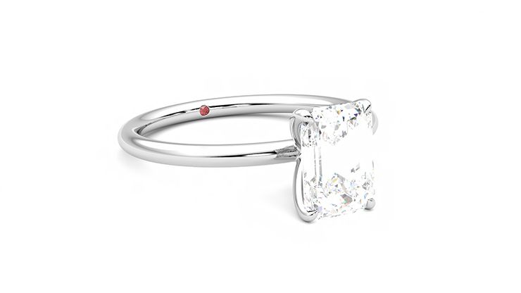 Taylor & Hart Demure Emerald Engagement Ring 360 degree image 5