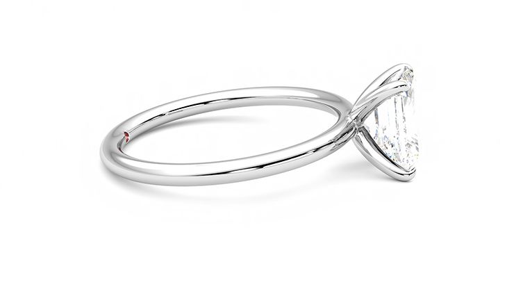 Taylor & Hart Demure Emerald Engagement Ring 360 degree image 9