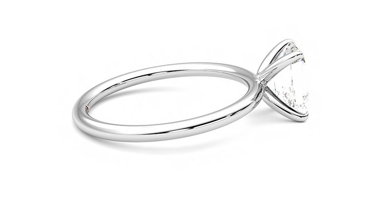 Taylor & Hart Demure Emerald Engagement Ring 360 degree image 10