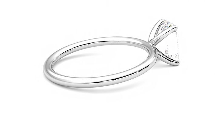 Taylor & Hart Demure Emerald Engagement Ring 360 degree image 11