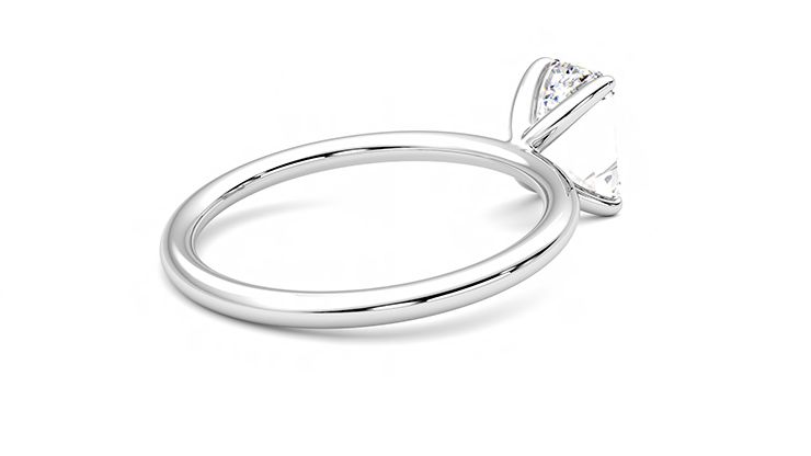 Taylor & Hart Demure Emerald Engagement Ring 360 degree image 12