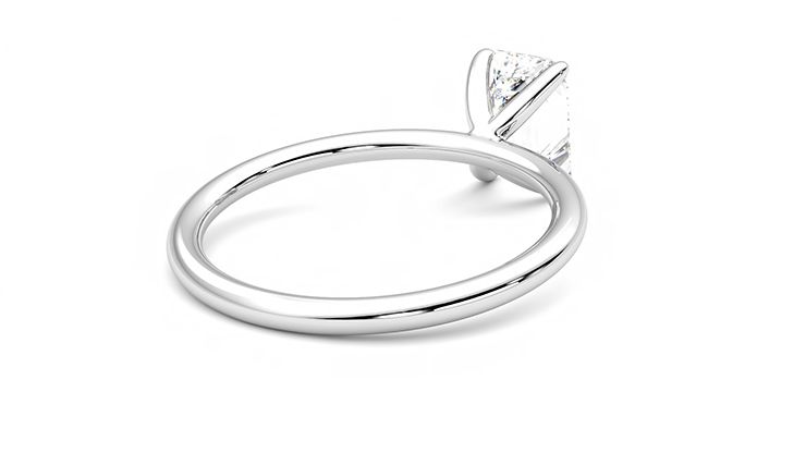 Taylor & Hart Demure Emerald Engagement Ring 360 degree image 13