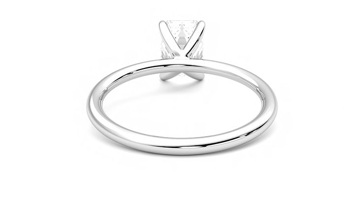 Taylor & Hart Demure Emerald Engagement Ring 360 degree image 15
