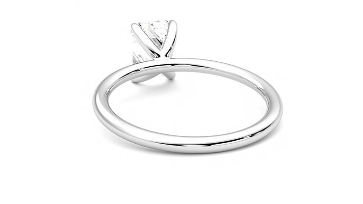 Taylor & Hart Demure Emerald Engagement Ring 360 degree image 16
