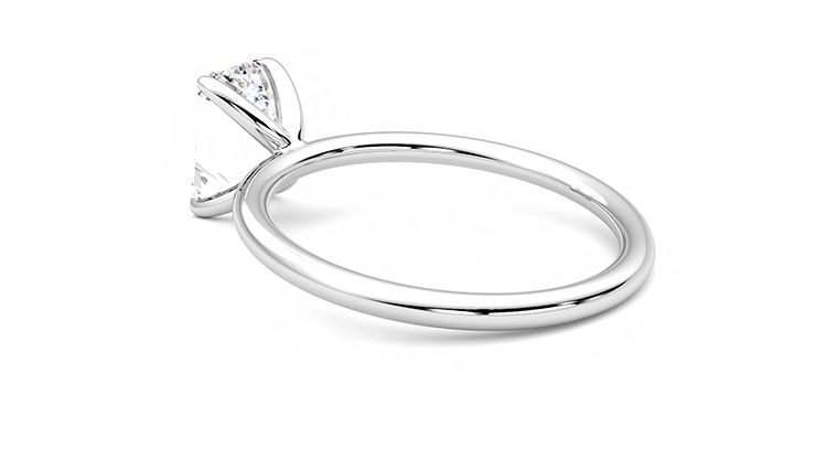 Taylor & Hart Demure Emerald Engagement Ring 360 degree image 18