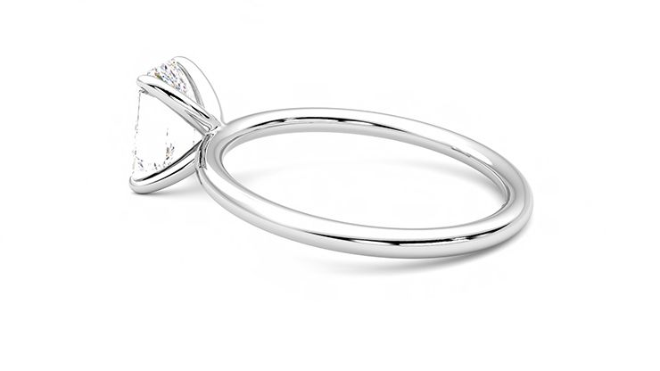 Taylor & Hart Demure Emerald Engagement Ring 360 degree image 19