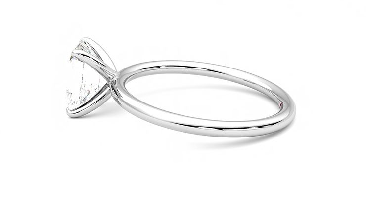 Taylor & Hart Demure Emerald Engagement Ring 360 degree image 20