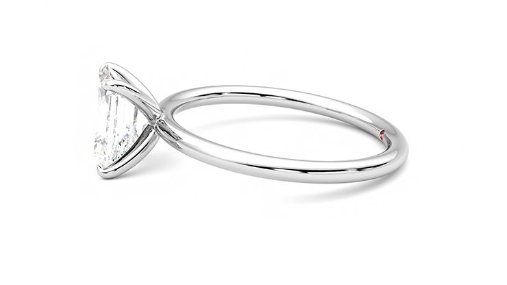 Taylor & Hart Demure Emerald Engagement Ring 360 degree image 21