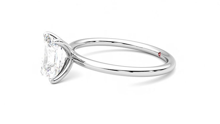 Taylor & Hart Demure Emerald Engagement Ring 360 degree image 22