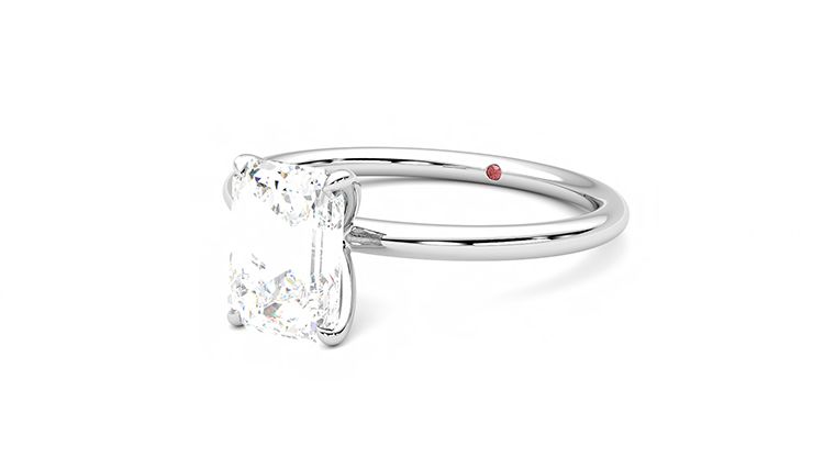 Taylor & Hart Demure Emerald Engagement Ring 360 degree image 25