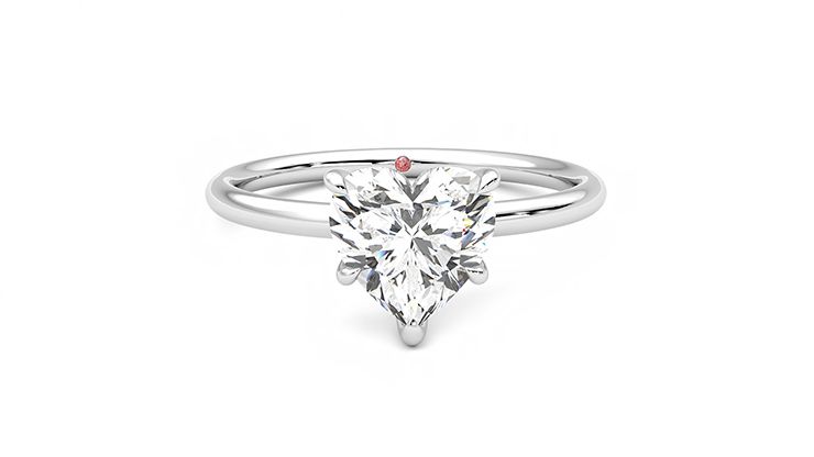 Taylor & Hart Demure Heart Engagement Ring 360 degree image 1