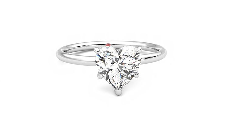 Taylor & Hart Demure Heart Engagement Ring 360 degree image 2