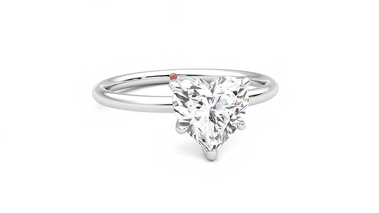 Taylor & Hart Demure Heart Engagement Ring 360 degree image 3