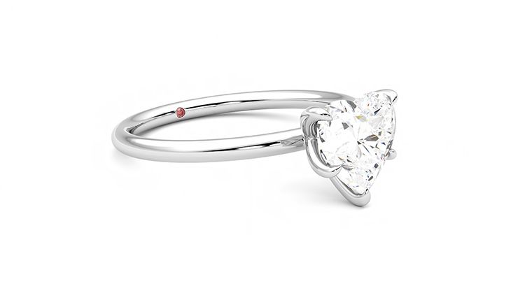 Taylor & Hart Demure Heart Engagement Ring 360 degree image 6
