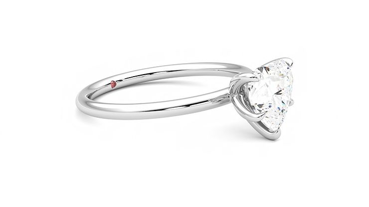 Taylor & Hart Demure Heart Engagement Ring 360 degree image 7
