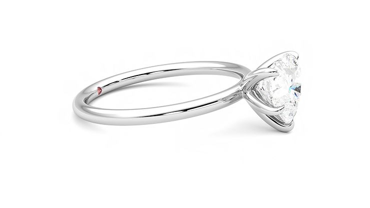 Taylor & Hart Demure Heart Engagement Ring 360 degree image 8