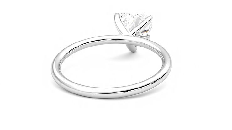 Taylor & Hart Demure Heart Engagement Ring 360 degree image 14