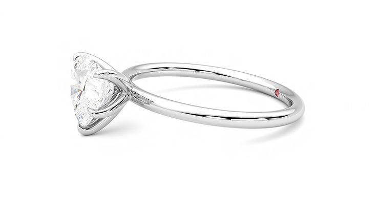 Taylor & Hart Demure Heart Engagement Ring 360 degree image 22