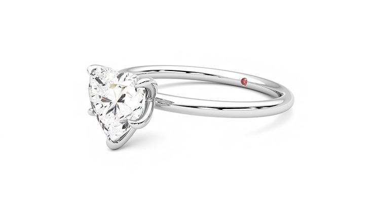 Taylor & Hart Demure Heart Engagement Ring 360 degree image 24