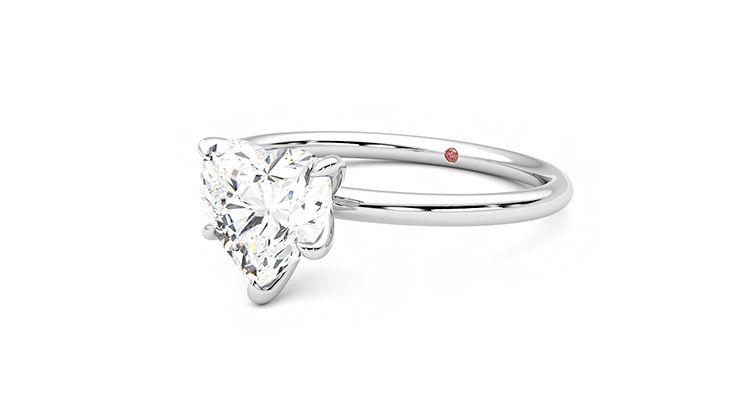Taylor & Hart Demure Heart Engagement Ring 360 degree image 25