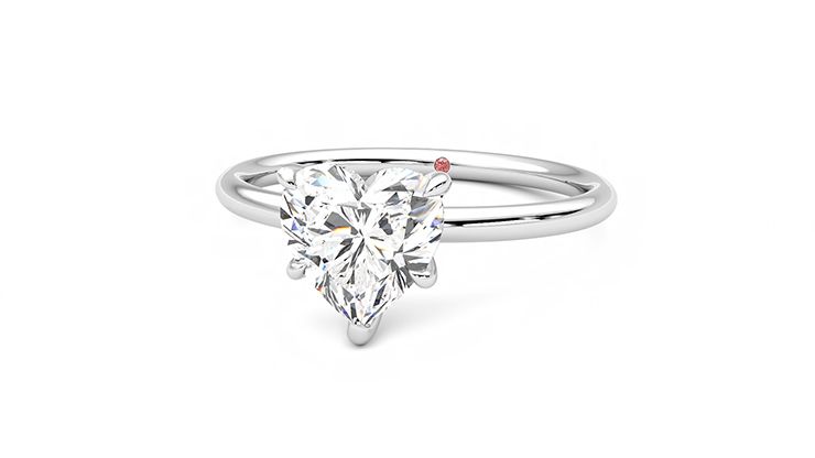 Taylor & Hart Demure Heart Engagement Ring 360 degree image 27