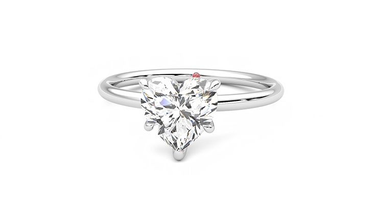 Taylor & Hart Demure Heart Engagement Ring 360 degree image 28