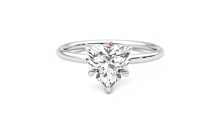 Taylor & Hart Demure Heart Engagement Ring 360 degree image 29