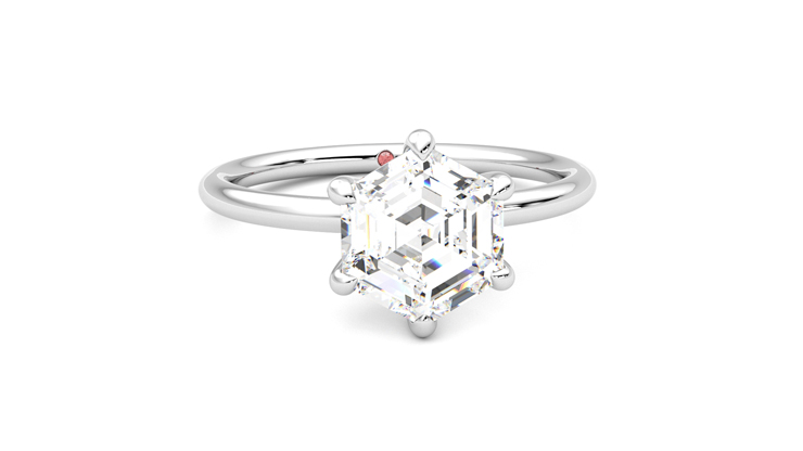 Taylor & Hart Demure Hexagonal Engagement Ring 360 degree image 2
