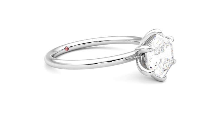 Taylor & Hart Demure Hexagonal Engagement Ring 360 degree image 7