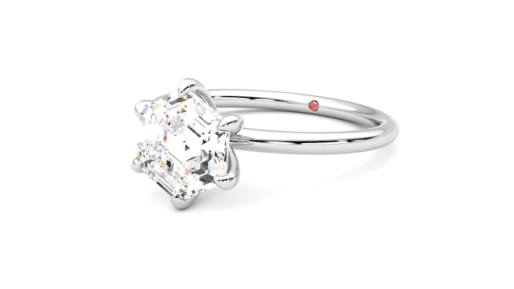 Taylor & Hart Demure Hexagonal Engagement Ring 360 degree image 25