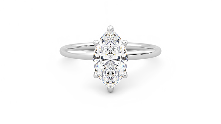 Taylor & Hart Demure Marquise Engagement Ring 360 degree image 0