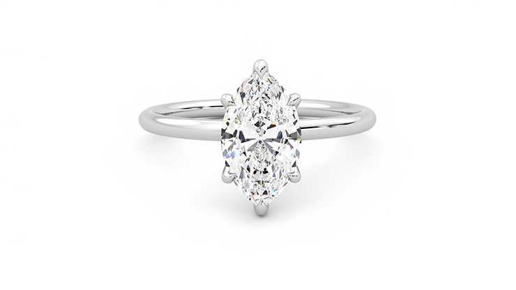 Taylor & Hart Demure Marquise Engagement Ring 360 degree image 1