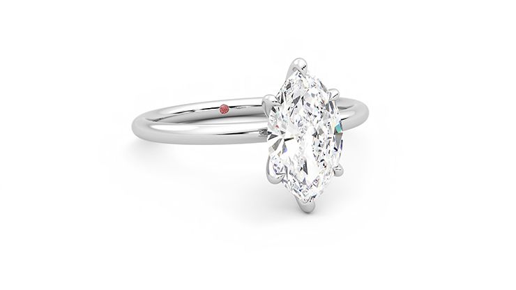 Taylor & Hart Demure Marquise Engagement Ring 360 degree image 4