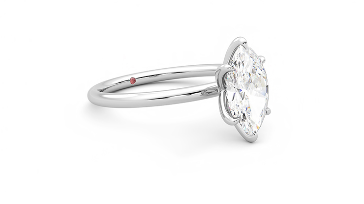 Taylor & Hart Demure Marquise Engagement Ring 360 degree image 6