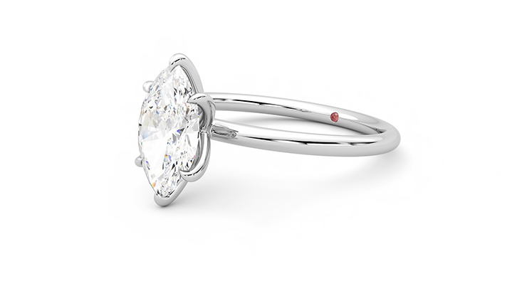 Taylor & Hart Demure Marquise Engagement Ring 360 degree image 24